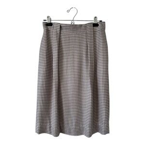 Houndstooth Pencil Skirt Jones New York Gray & Pink Knee Length - Size 8